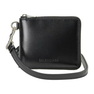 バレンシアガ(Balenciaga)の新品 バレンシアガ BALENCIAGA 2つ折り財布 エッセンシャル ブラック/シルバー(財布)