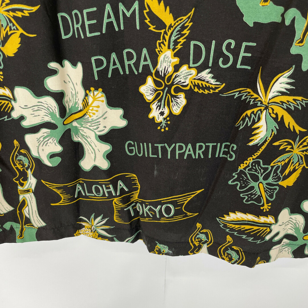 WACKO MARIA(ワコマリア)のワコマリア ﾌﾞﾗｯｸ×ｸﾞﾘｰﾝ Fuck Dream Paradise Aloha Shirt M メンズのトップス(その他)の商品写真