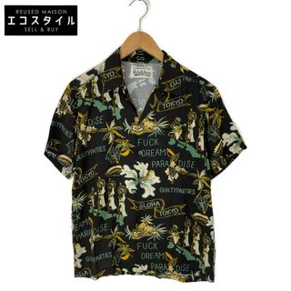 ワコマリア(WACKO MARIA)のワコマリア ﾌﾞﾗｯｸ×ｸﾞﾘｰﾝ Fuck Dream Paradise Aloha Shirt M(その他)