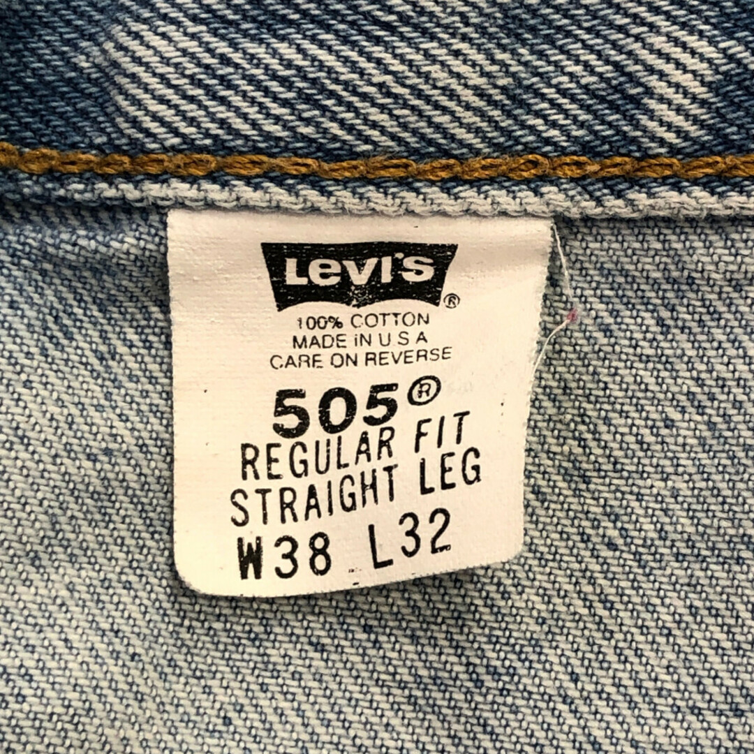 Levi's(リーバイス)の00年代 USA製 Levi's リーバイス 505 デニムパンツ 大きいサイズ ブルー (メンズ W38 L32) 中古 古着 Q7173 メンズのパンツ(デニム/ジーンズ)の商品写真