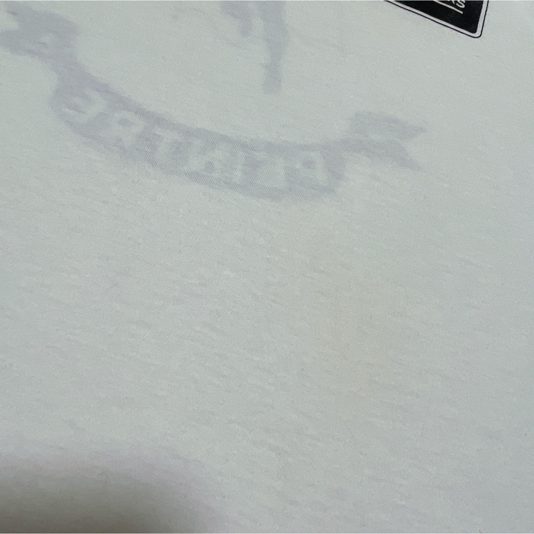 USA古着　Tシャツ　XL　ホワイト　白　プリント　スーパーマン　ペイント　ロゴ メンズのトップス(Tシャツ/カットソー(半袖/袖なし))の商品写真