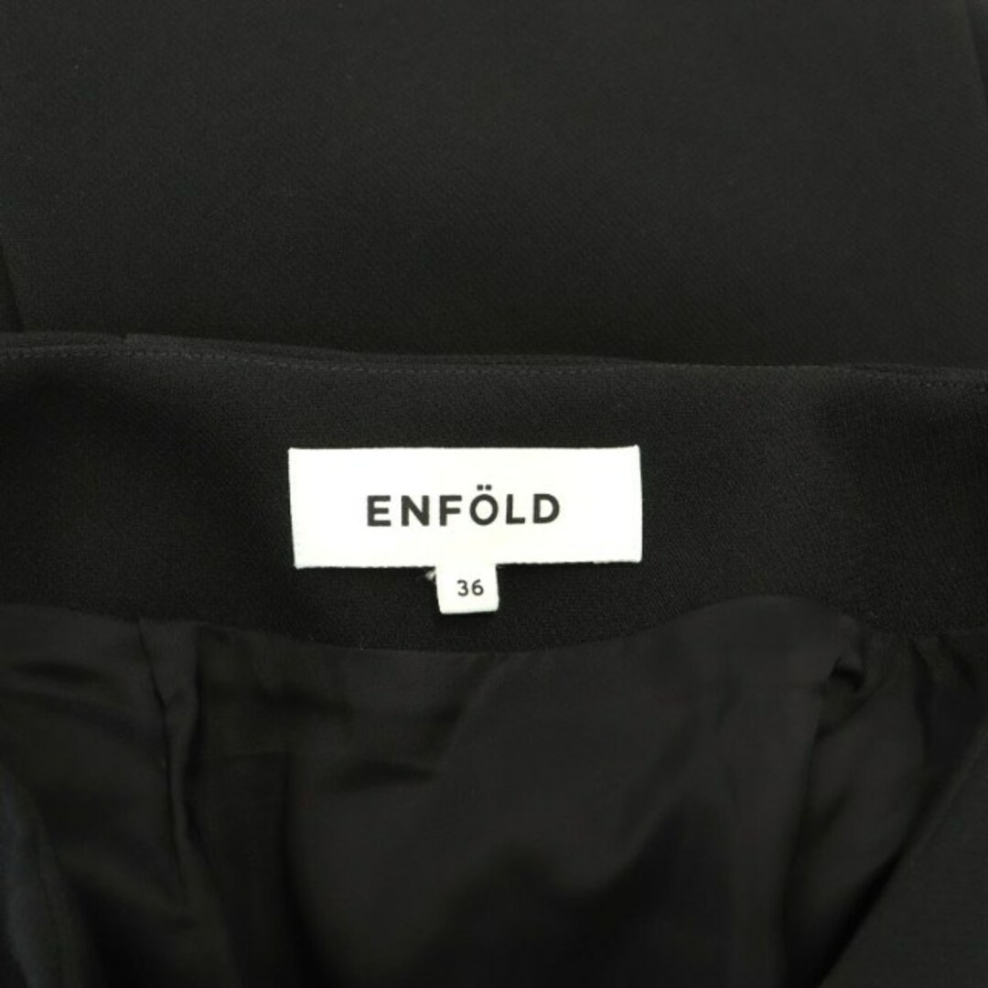 ENFOLD(エンフォルド)のエンフォルド アシンメトリースカート スリット ロング 36 黒 ブラック レディースのスカート(ロングスカート)の商品写真