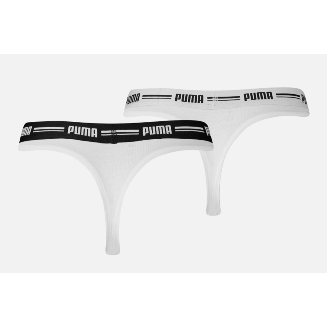 PUMA(プーマ)のPuma Tバックショーツ(白/2枚セット) Sサイズ レディースの下着/アンダーウェア(ショーツ)の商品写真