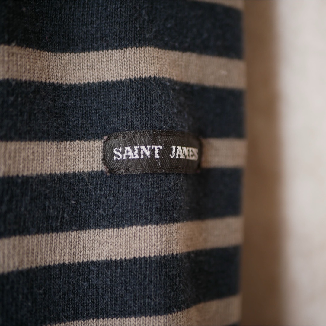 SAINT JAMES(セントジェームス)のSAINT JAMES OUESSANT NOIR/TAUPE メンズのトップス(Tシャツ/カットソー(七分/長袖))の商品写真