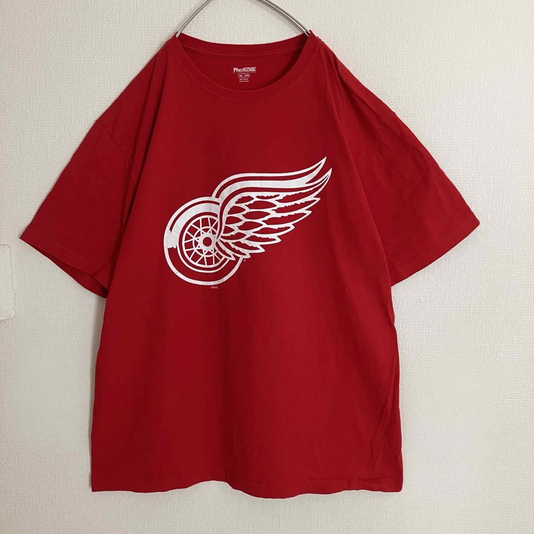 デトロイトレッドウィングスNHLチームTシャツオーバーサイズビッグロゴ赤tシャツ メンズのトップス(Tシャツ/カットソー(半袖/袖なし))の商品写真