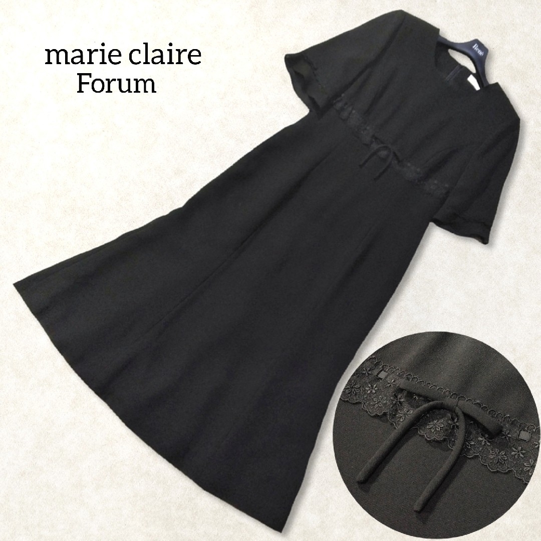 Marie Claire(マリクレール)のマリクレール ✿ 春夏 ブラックフォーマル ワンピース М 冠婚葬祭 喪服 礼服 レディースのフォーマル/ドレス(礼服/喪服)の商品写真