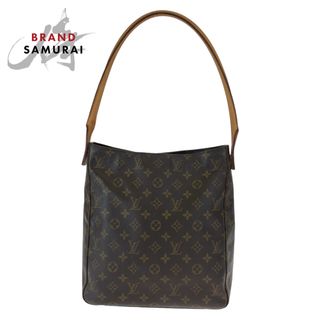 ルイヴィトン(LOUIS VUITTON)のLOUIS VUITTON ルイヴィトン モノグラム ルーピングGM ブラウン 茶 ベージュ ゴールド金具 PVC M51145 ワンショルダーバッグ 肩掛け レディース 405934 【中古】(ショルダーバッグ)