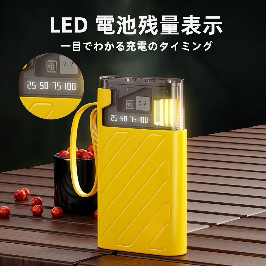 20000mah 大容量 モバイルバッテリー 3台同時充電 Type-C  スマホ/家電/カメラのスマートフォン/携帯電話(バッテリー/充電器)の商品写真