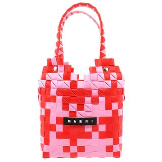 Marni - 未使用 マルニ ダイヤモンド バスケットバッグ ポリプロピレン レッド ピンク ハンドバッグ バッグ 赤 0089 【中古】 MARNI