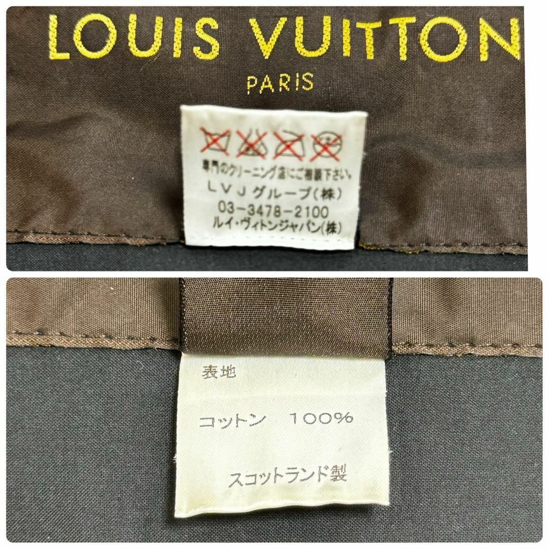 LOUIS VUITTON(ルイヴィトン)のルイヴィトン ダミエ コート アウター サイズ38 洋服 レディース ブラック レディースのジャケット/アウター(トレンチコート)の商品写真