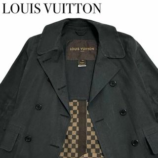 ルイヴィトン(LOUIS VUITTON)のルイヴィトン ダミエ コート アウター サイズ38 洋服 レディース ブラック(トレンチコート)