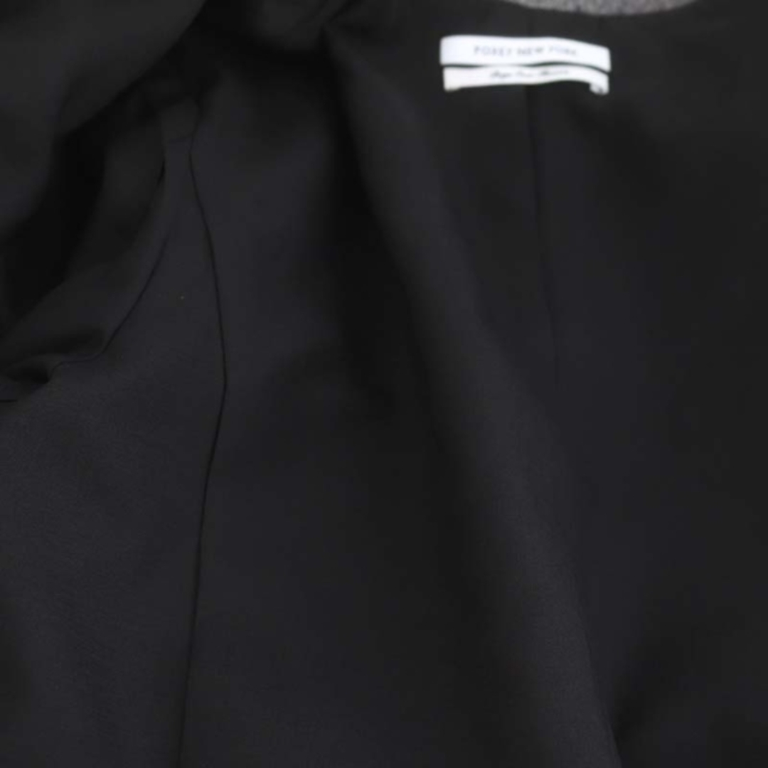 フォクシーニューヨーク ジャケット クロップド丈 ウール 38 S グレー 黒 レディースのジャケット/アウター(その他)の商品写真