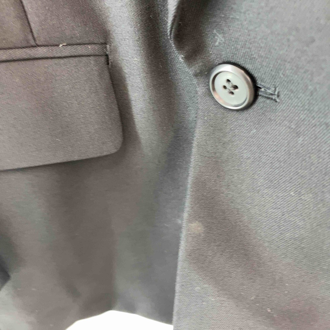 after six メンズ テーラードジャケット スラックスパンツ　スーツ　セットアップ　毛100％　黒 メンズのジャケット/アウター(テーラードジャケット)の商品写真