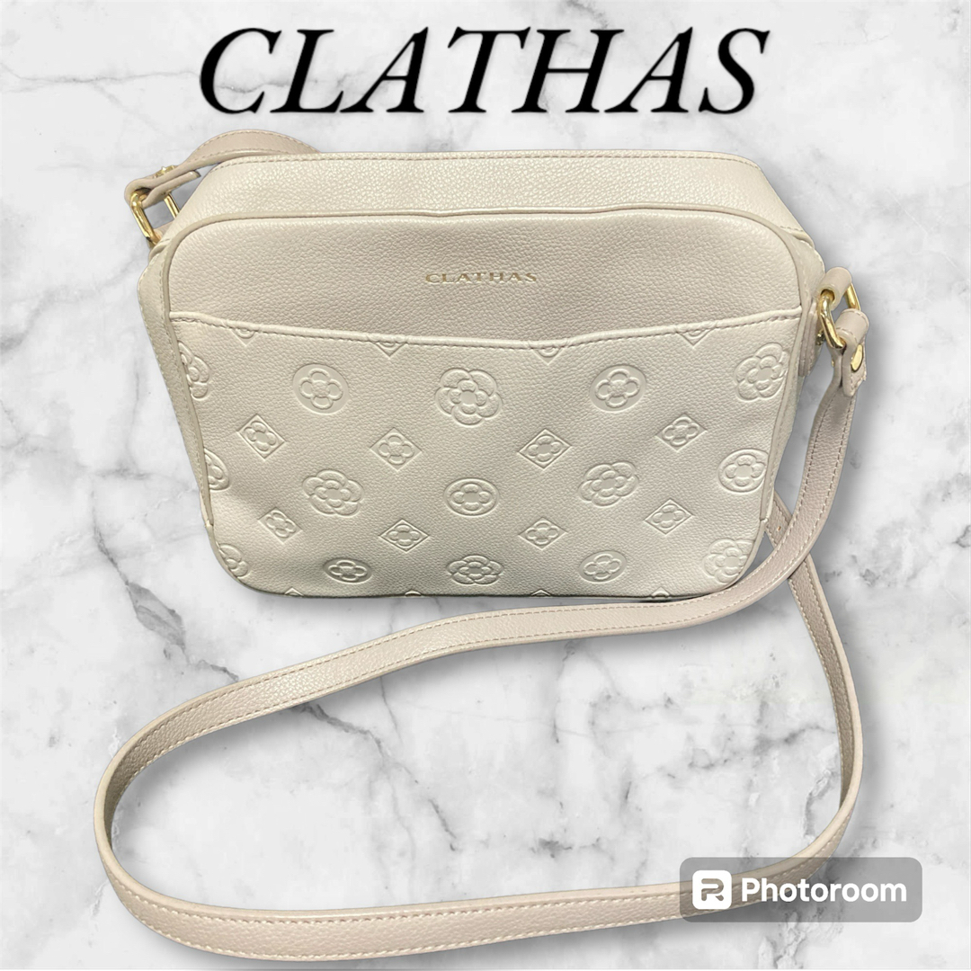 CLATHAS(クレイサス)の美品　CLATHAS  クレイサス　ショルダーバッグ　グレージュ レディースのバッグ(ショルダーバッグ)の商品写真