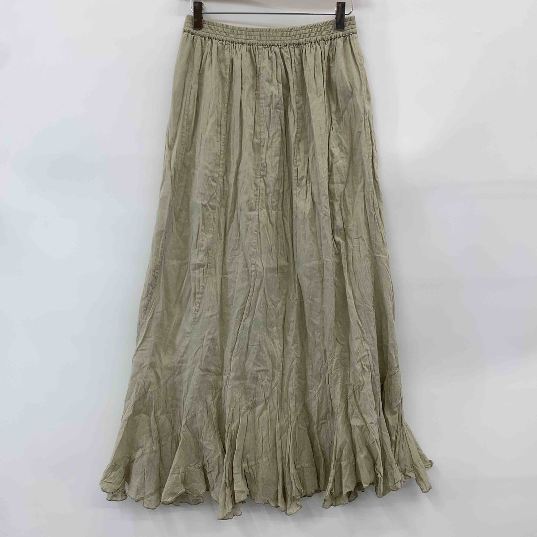 MES DEMOISELLES(メドモワゼル)のMES DEMOISELLES メドモワゼル レディース ロングスカート　シワ加工　ミントグリーン　ウエストゴム レディースのスカート(ロングスカート)の商品写真