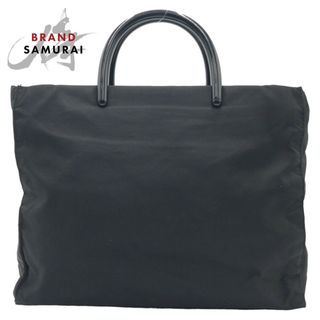 プラダ(PRADA)の美品 PRADA プラダ テスート 三角ロゴ ブラック 黒  ナイロン ハンドバッグ トートバッグ レディース 405799 【中古】(ハンドバッグ)