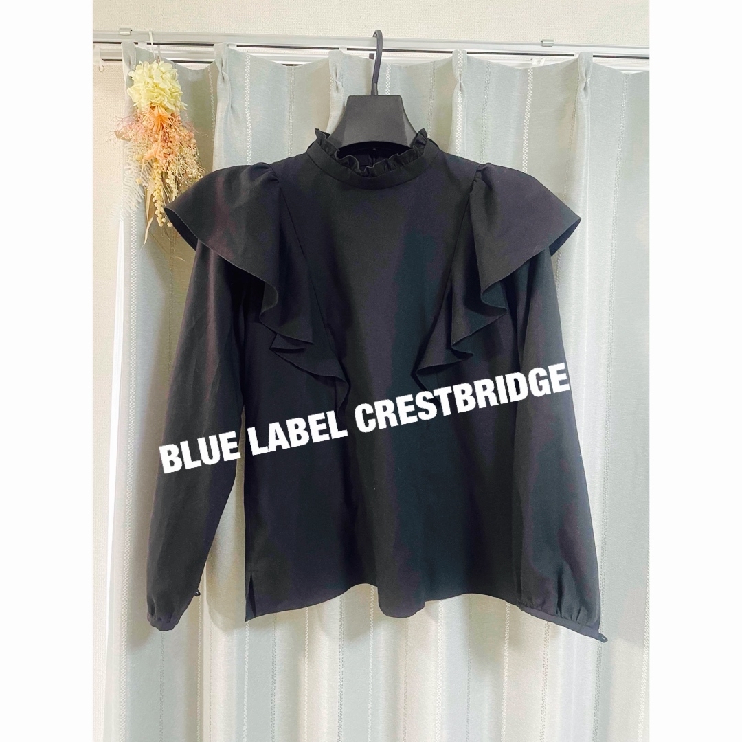 BLUE LABEL CRESTBRIDGE(ブルーレーベルクレストブリッジ)のBLUE LABEL CRESTBRIDGE ブラックブラウス🩷 レディースのトップス(シャツ/ブラウス(長袖/七分))の商品写真
