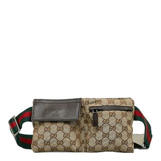 グッチ(Gucci)のグッチ GGキャンバス シェリーライン ボディバッグ ウエストバッグ 162962 キャンバス レディース GUCCI 【214-34901】(ボディバッグ/ウエストポーチ)