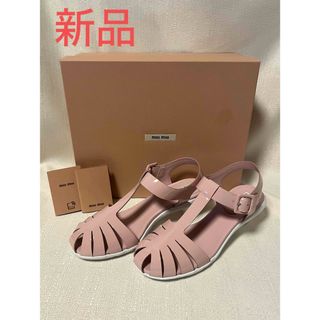 miumiu - 【新品】miumiuミュウミュウ　パテントレザーサンダル　サイズ37/24㎝