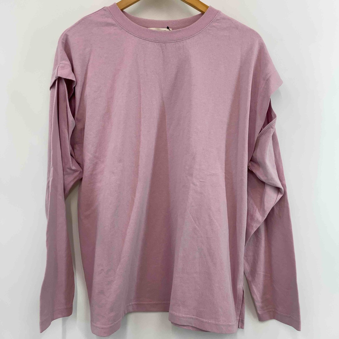 w closet(ダブルクローゼット)のw closet ダブルクローゼット ピンク　ロンT　無地　レディース Tシャツ（長袖） レディースのトップス(カットソー(長袖/七分))の商品写真