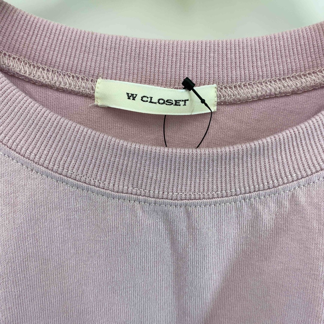 w closet(ダブルクローゼット)のw closet ダブルクローゼット ピンク　ロンT　無地　レディース Tシャツ（長袖） レディースのトップス(カットソー(長袖/七分))の商品写真
