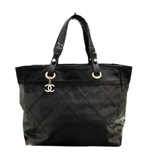 シャネル(CHANEL)の　シャネル CHANEL パリビアリッツトートMM A34209 ブラック/SV金具 コーティングキャンバス レディース トートバッグ(トートバッグ)