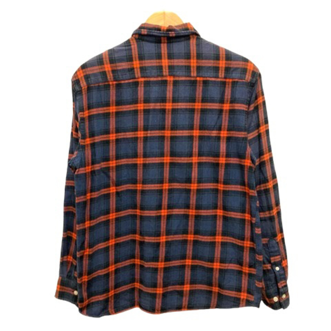 H&M(エイチアンドエム)のH&M ネルシャツ カジュアルシャツ コットン チェック 長袖 S オレンジ メンズのトップス(シャツ)の商品写真