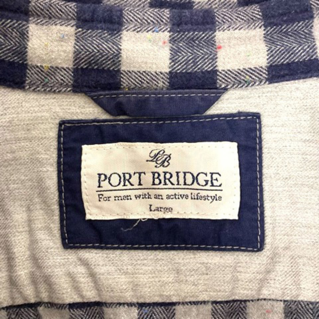 other(アザー)のポートブリッジ カジュアルシャツ ネルシャツ ギンガムチェック 長袖 L 紺 メンズのトップス(シャツ)の商品写真