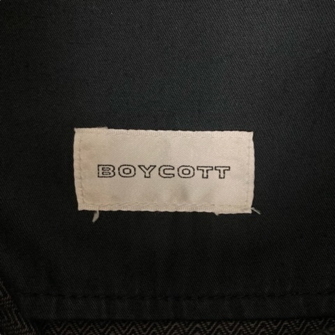 BOYCOTT(ボイコット)のボイコット パンツ デニム ストレート 無地 ロング丈 3 黒 ブラック メンズ メンズのパンツ(スラックス)の商品写真