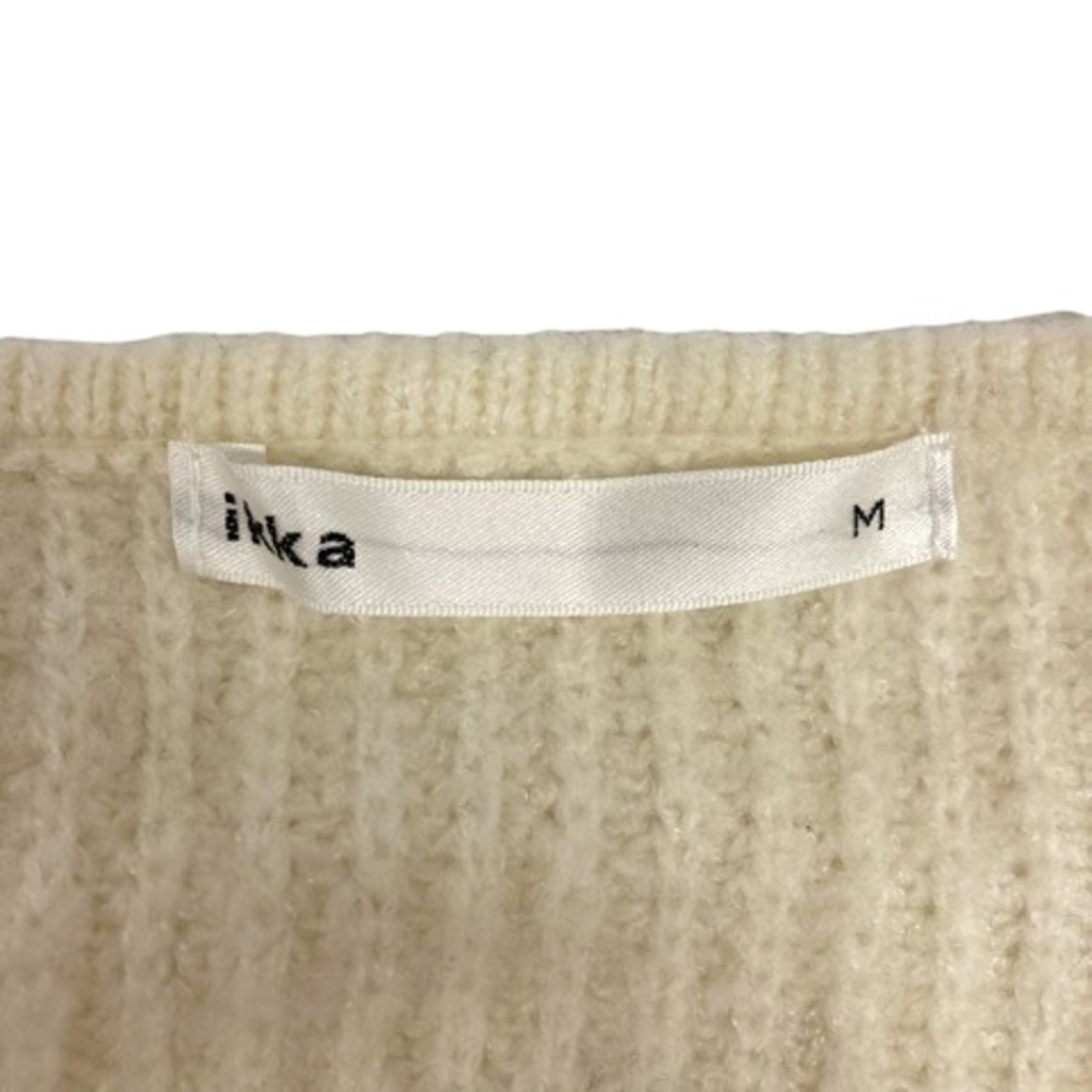 ikka(イッカ)のイッカ ikka ニット セーター Vネック ウール混 長袖 M 白 アイボリー レディースのトップス(ニット/セーター)の商品写真