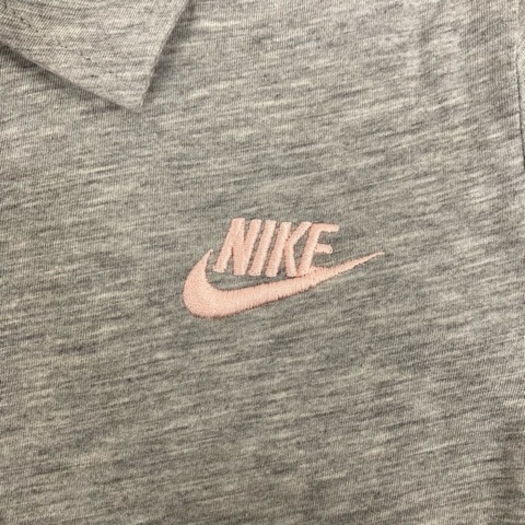 NIKE(ナイキ)のナイキ NIKE ポロシャツ 半袖 無地 ロゴ刺繍 薄手 グレー ピンク レディースのトップス(ポロシャツ)の商品写真