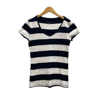 トミーヒルフィガー(TOMMY HILFIGER)のTOMMY HILFIGER Tシャツ 半袖 Vネック ボーダー 紺 白 赤(Tシャツ(半袖/袖なし))