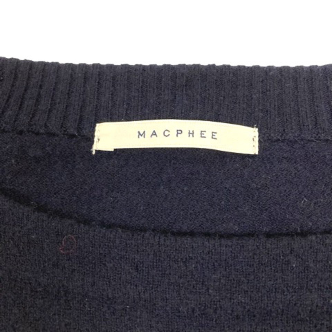 MACPHEE(マカフィー)のMACPHEE トゥモローランド ニット セーター ウール 長袖 S ネイビー レディースのトップス(ニット/セーター)の商品写真