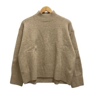 ユニクロ(UNIQLO)のユニクロ UNIQLO ニット セーター 長袖 モックネック 無地 ベージュ(ニット/セーター)