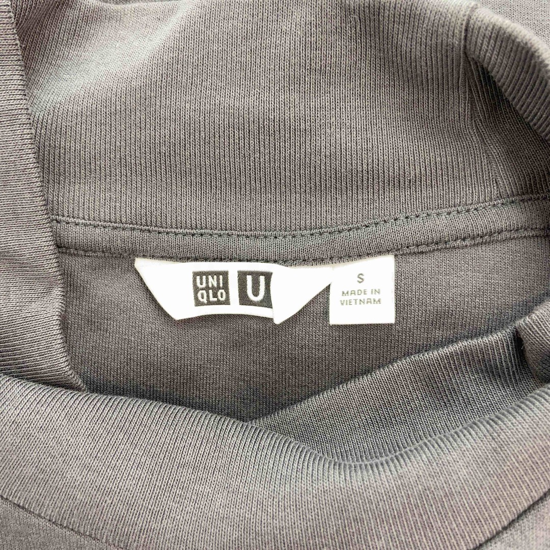 UNIQLO(ユニクロ)のUNIQLO U ユニクロユー メンズ Tシャツ（長袖）モックネック グレー メンズのトップス(Tシャツ/カットソー(七分/長袖))の商品写真