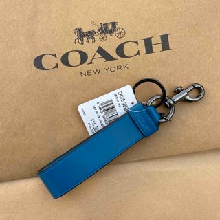 コーチ(COACH)のキーホルダー　キーケース　キーリング　ブルー(キーホルダー)