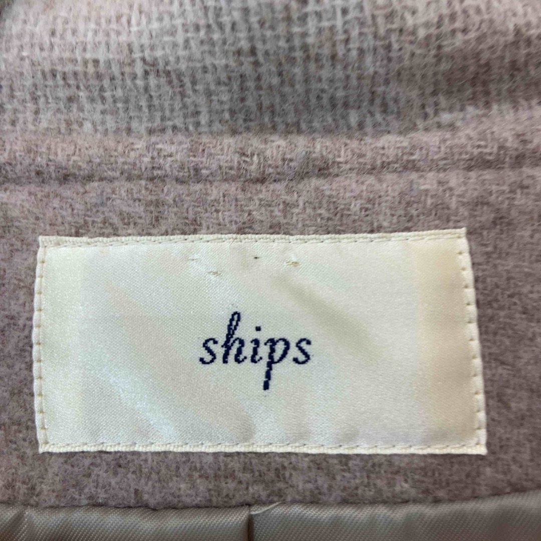 SHIPS(シップス)のSHIPS シップス ベージュ 無地 シンプル フード付き レディース ダッフルコート レディースのジャケット/アウター(ダッフルコート)の商品写真