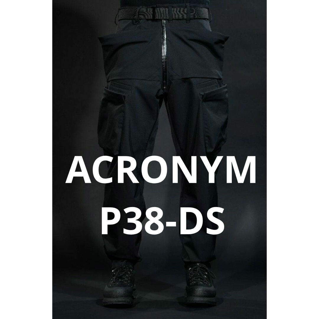 【新品】ACRONYM P38-DS BLACK サイズM カーゴパンツ メンズのパンツ(ワークパンツ/カーゴパンツ)の商品写真