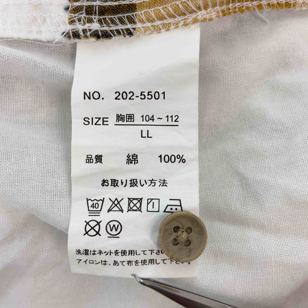 Fat Animals  メンズ 半袖シャツ パッチワーク ホワイト マドラスチェック 胸ポケット メンズのトップス(シャツ)の商品写真
