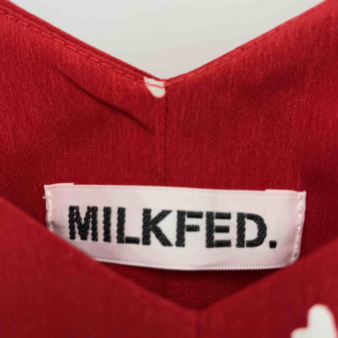MILKFED.(ミルクフェド)のMILK FED. ミルクフェド レディース キャミワンピース ハート柄 レッド レディースのワンピース(ひざ丈ワンピース)の商品写真