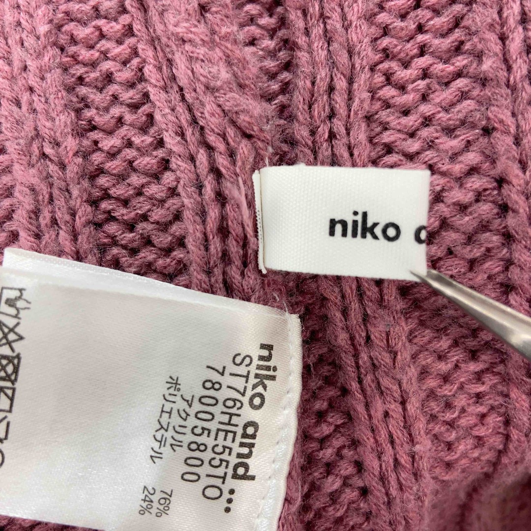 niko and...(ニコアンド)のniko and... ニコアンド レディース ニット/セーター ワイドリブニット タートルネック ピンク レディースのトップス(ニット/セーター)の商品写真