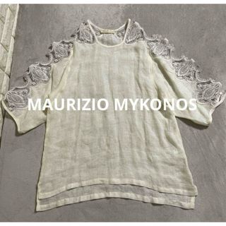 美品☆ MAURIZIO MYKONOS マウリツィオミコノス　ブラウス　リネン