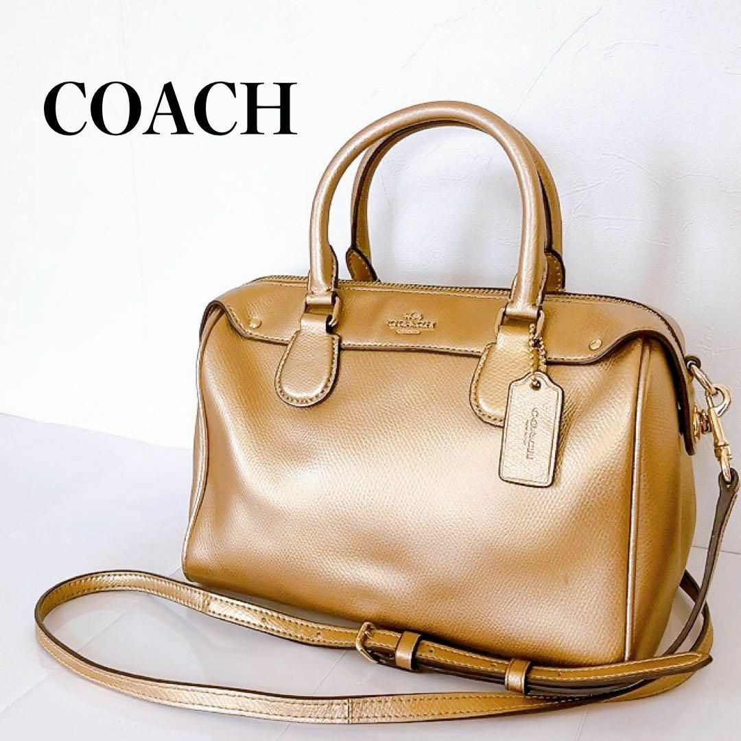 COACH(コーチ)のコーチ　COACH  ミニベネット2way ハンドバッグ ショルダー　ゴールド レディースのバッグ(ハンドバッグ)の商品写真