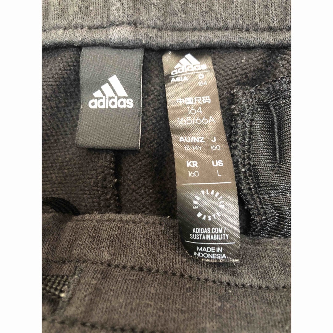 adidas(アディダス)のadidas アディダス　ショートパンツ　160 女の子　女児　BLACK 黒 キッズ/ベビー/マタニティのキッズ服女の子用(90cm~)(パンツ/スパッツ)の商品写真