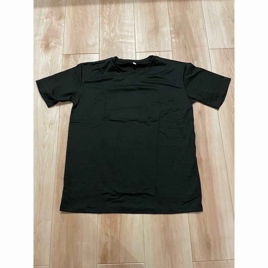 オーバーサイズ　ビッグTシャツ　ブラック　黒　プルオーバー　2XL  無地 レディースのトップス(Tシャツ(半袖/袖なし))の商品写真