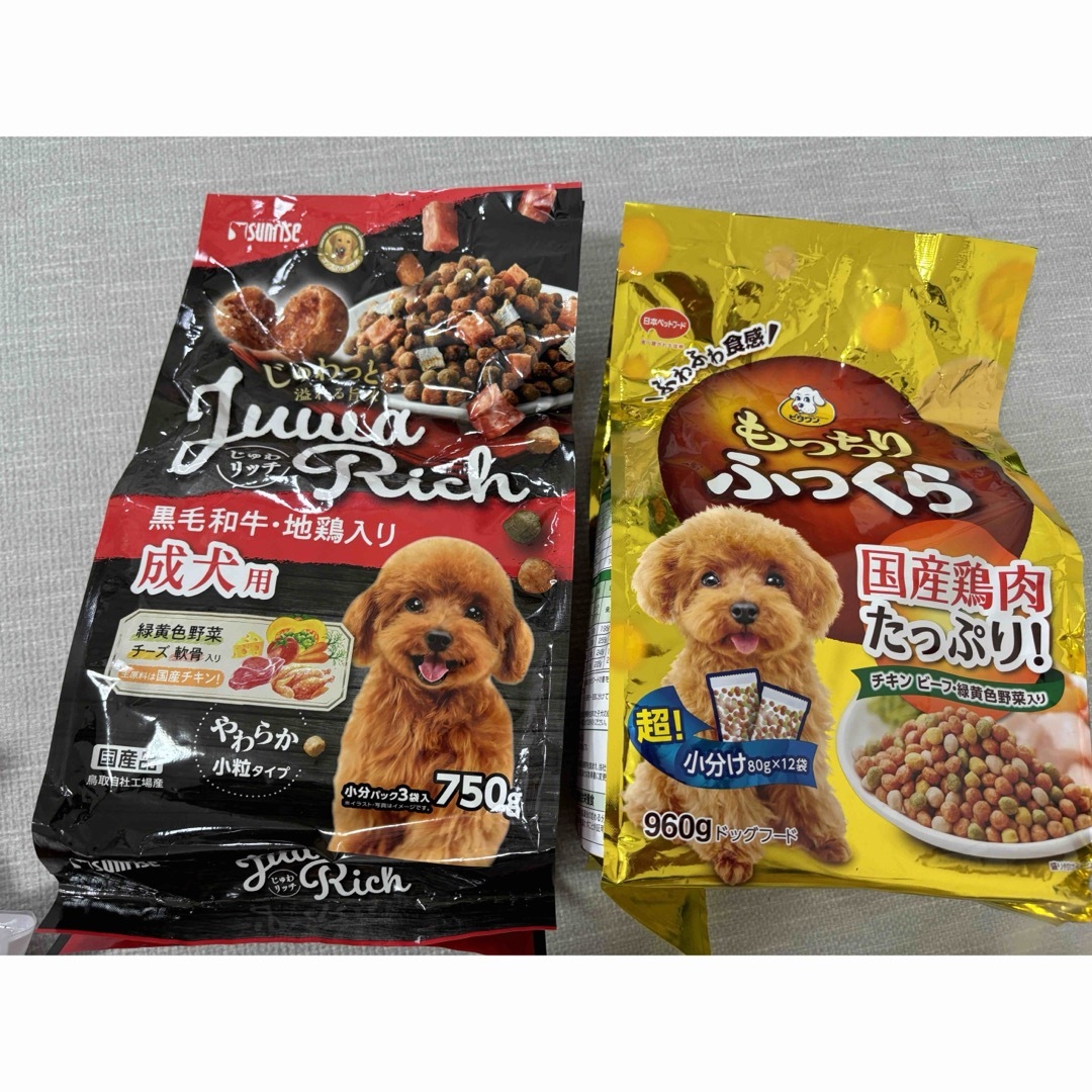 SUNRIZE(サンライズ)の【新品未開封】犬　ご飯　ドッグフード　もっちりふっくら　Juwa rich 成犬 その他のペット用品(犬)の商品写真