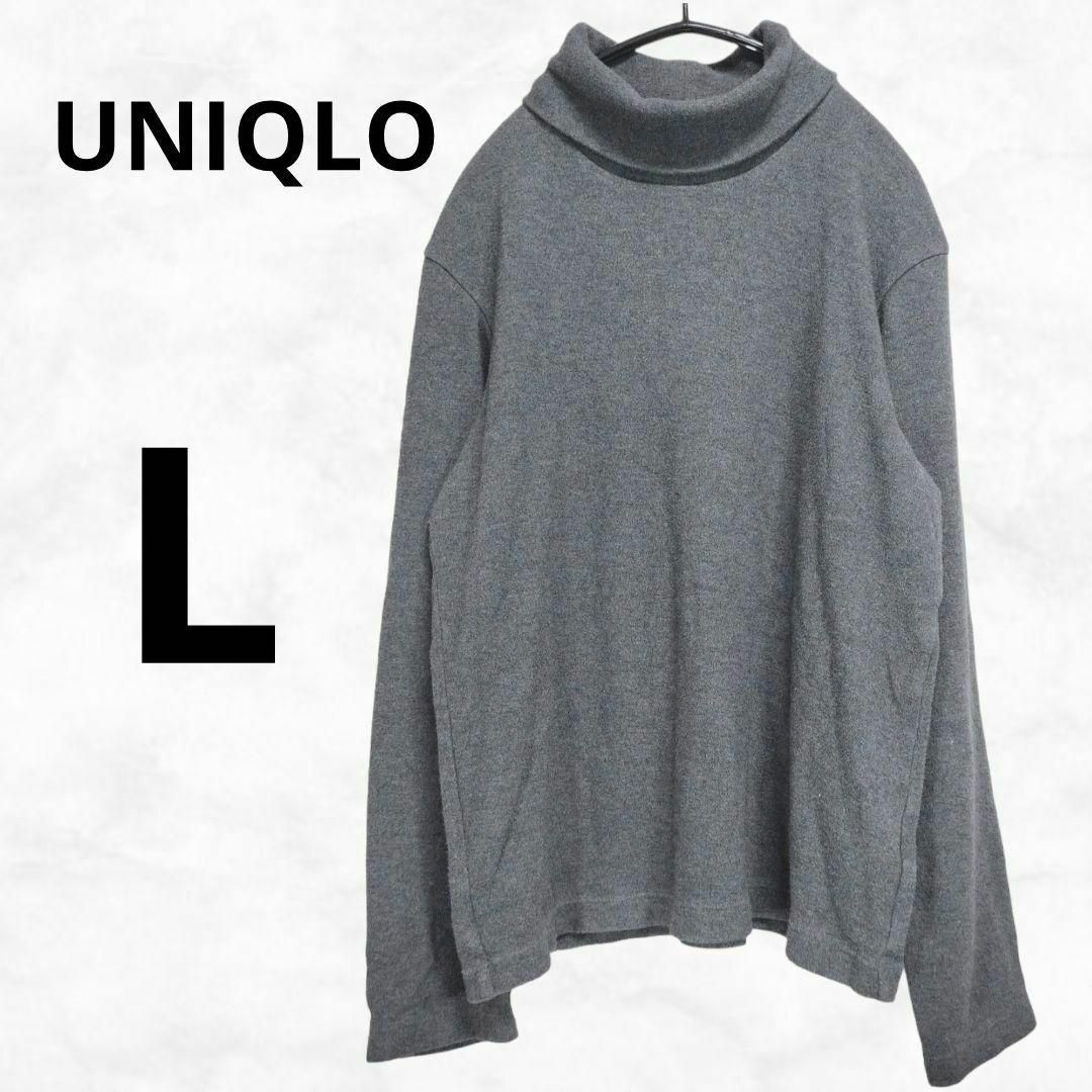 UNIQLO(ユニクロ)の【UNIQLO】ユニクロ タートルネックニット（L）ブラック ヒートテック レディースのトップス(ニット/セーター)の商品写真