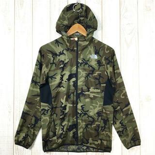 ザノースフェイス(THE NORTH FACE)のMENs S ノースフェイス ノベルティ スワローテイル ベント フーディ Novelty Swallowtail Vent Hoodie ウィンドシェル ジャケット NORTH FACE NP71783 WC Woodland Camo グリーン系(その他)