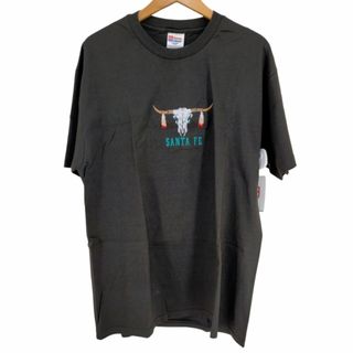 ヘインズ(Hanes)のHanes(ヘインズ) SANTA FE バッファロースカル刺繍Tシャツ メンズ(Tシャツ/カットソー(半袖/袖なし))