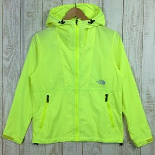 ザノースフェイス(THE NORTH FACE)のWOMENs M ノースフェイス コンパクト ジャケット Compact Jacket ウィンドシェル フーディ NORTH FACE NPW21430 Neon Green グリーン系(その他)